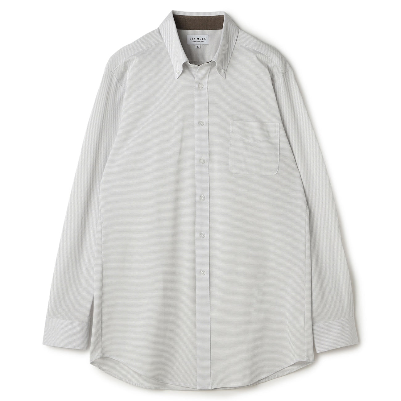 Bizknit免熨烫 弹力钮扣领衬衫 - Light灰