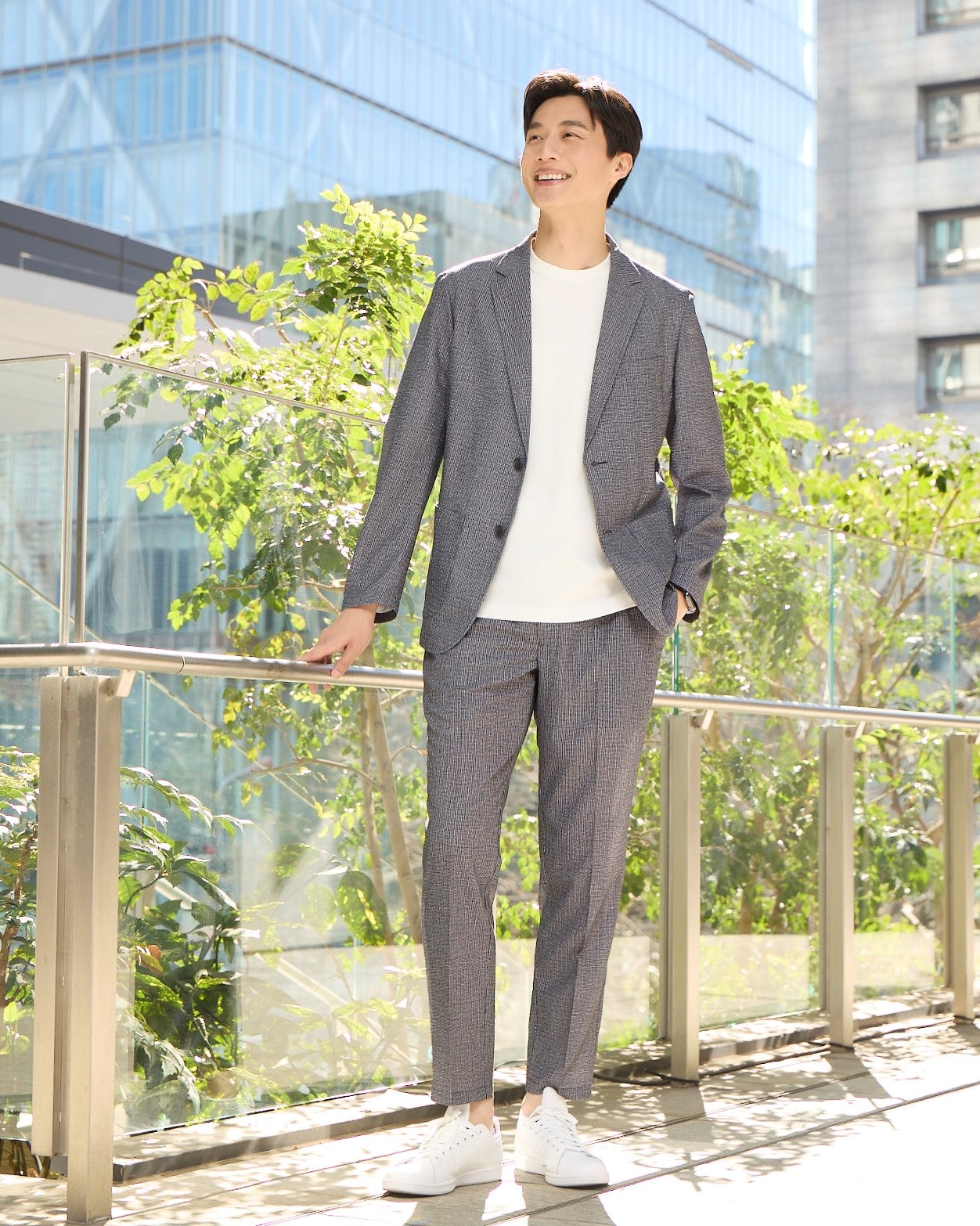 Pajama Suits Aircool Print Mesh Pants - Navy_02