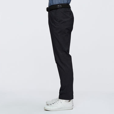 Adjustable Hem Stretch Tapered Herringbone Pants -09