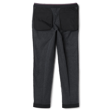 Adjustable Hem Stretch Tapered Herringbone Pants -19