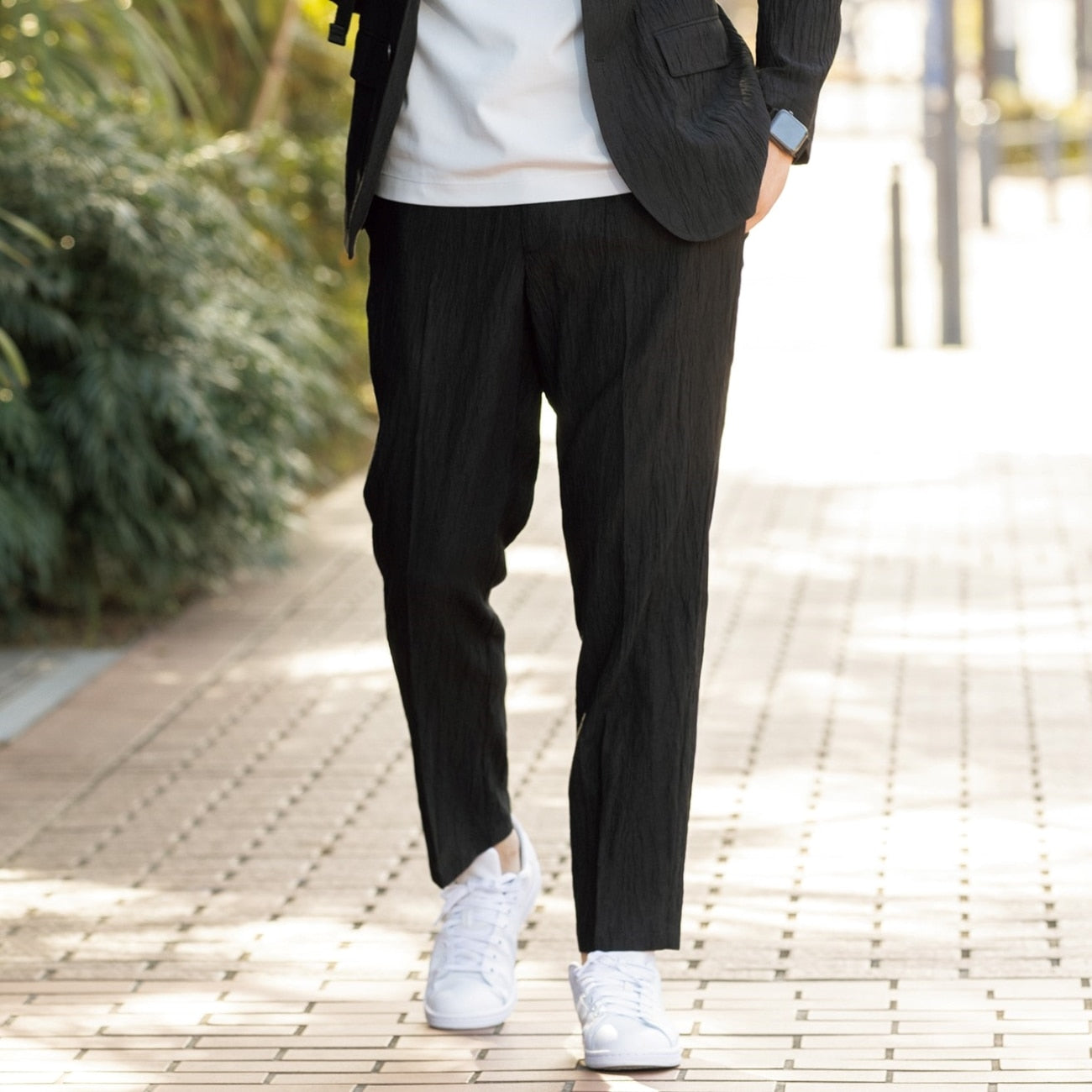 睡西衣Aircool Crepe Stretch Pants - Black_01