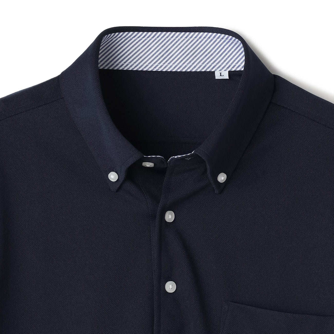 Biz PoloAircool 钮扣领衬衫 Polo Shirt -深蓝