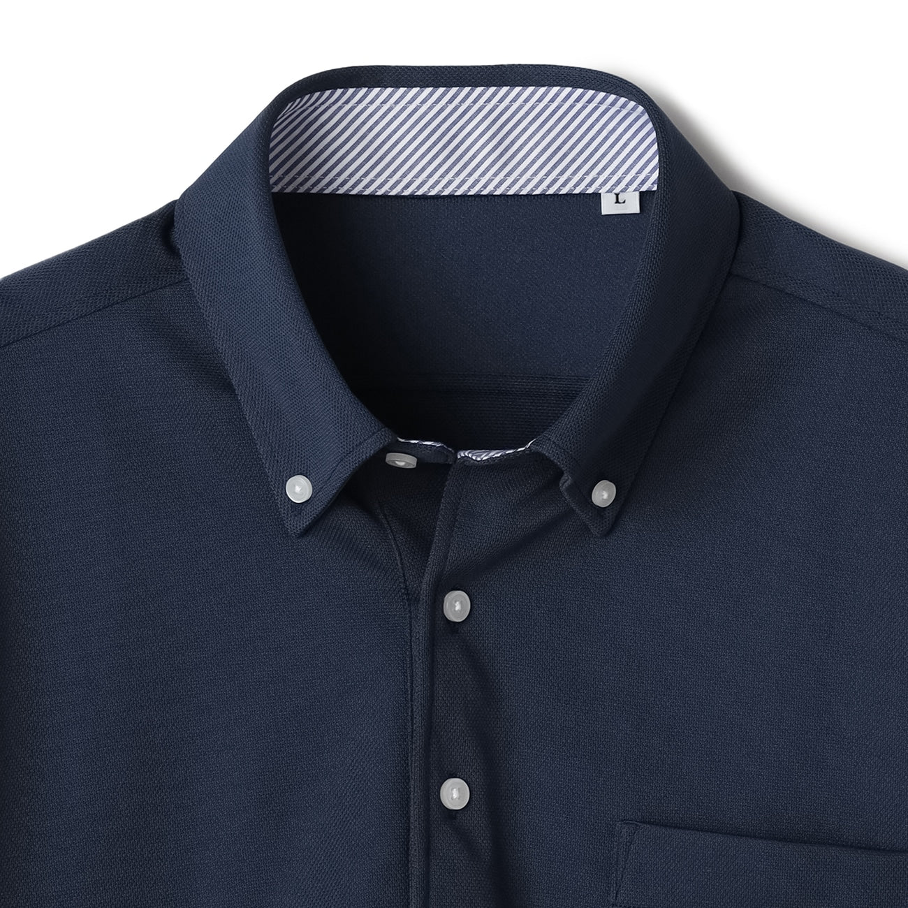 Biz PoloAircool 钮扣领衬衫 Polo Shirt - Blue_03