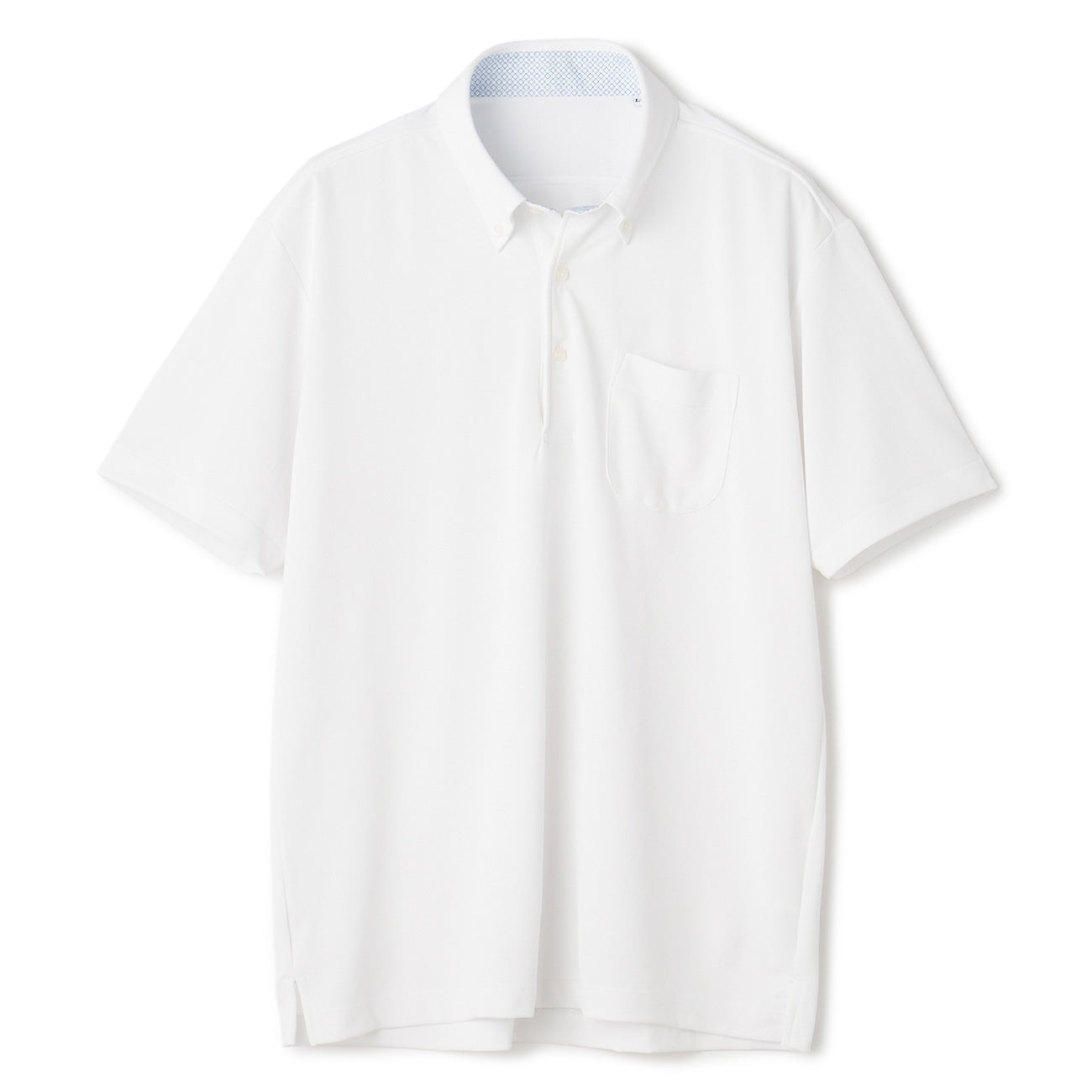 Biz Polo Aircool Button-down Polo Shirt - White_01