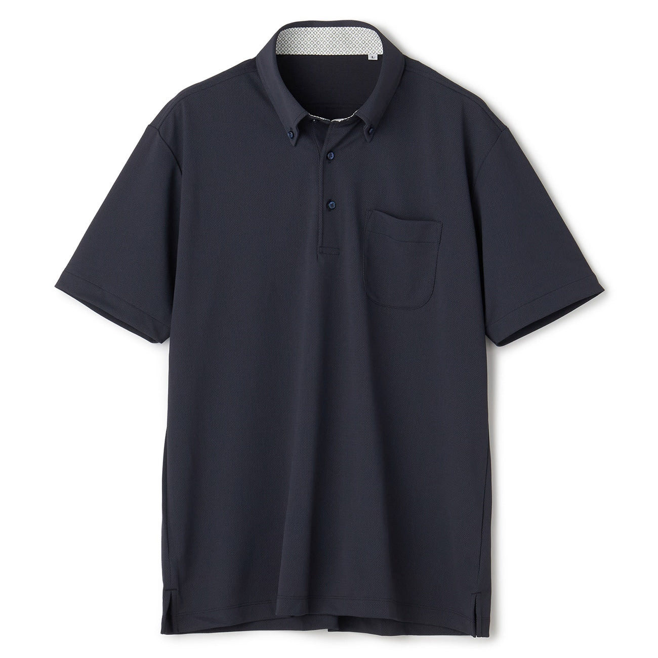 Biz Polo Aircool Button-down Polo Shirt - Navy_01