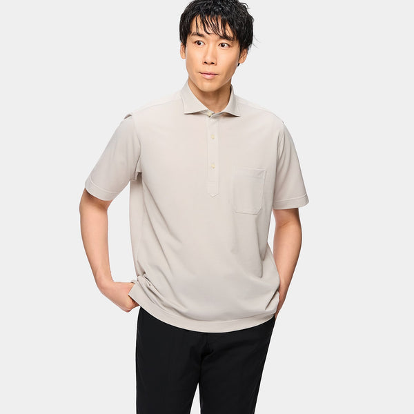 SUPER Aircool Stretch Pique Spread Collar Polo Shirt [A28_6NLWPL1