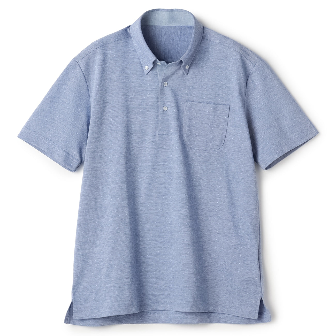 Biz PoloAircool 钮扣领衬衫 Dobby Polo Shirt - Blue_01