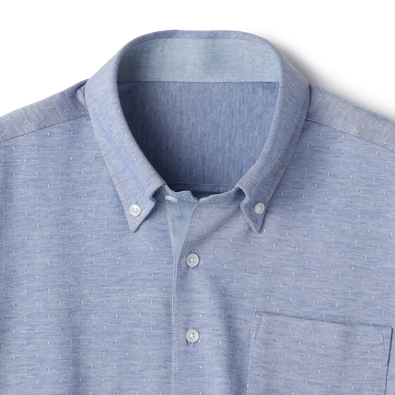Biz PoloAircool 钮扣领衬衫 Dobby Polo Shirt - Blue_03