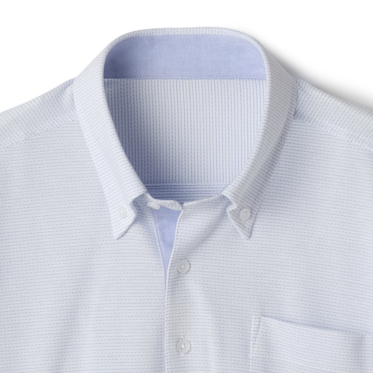 Biz PoloAircool 钮扣领衬衫 Sashiko Polo Shirt - White_03