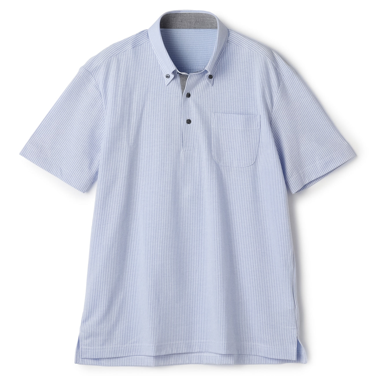 Biz PoloAircool 钮扣领衬衫 Stripe Polo Shirt -深蓝