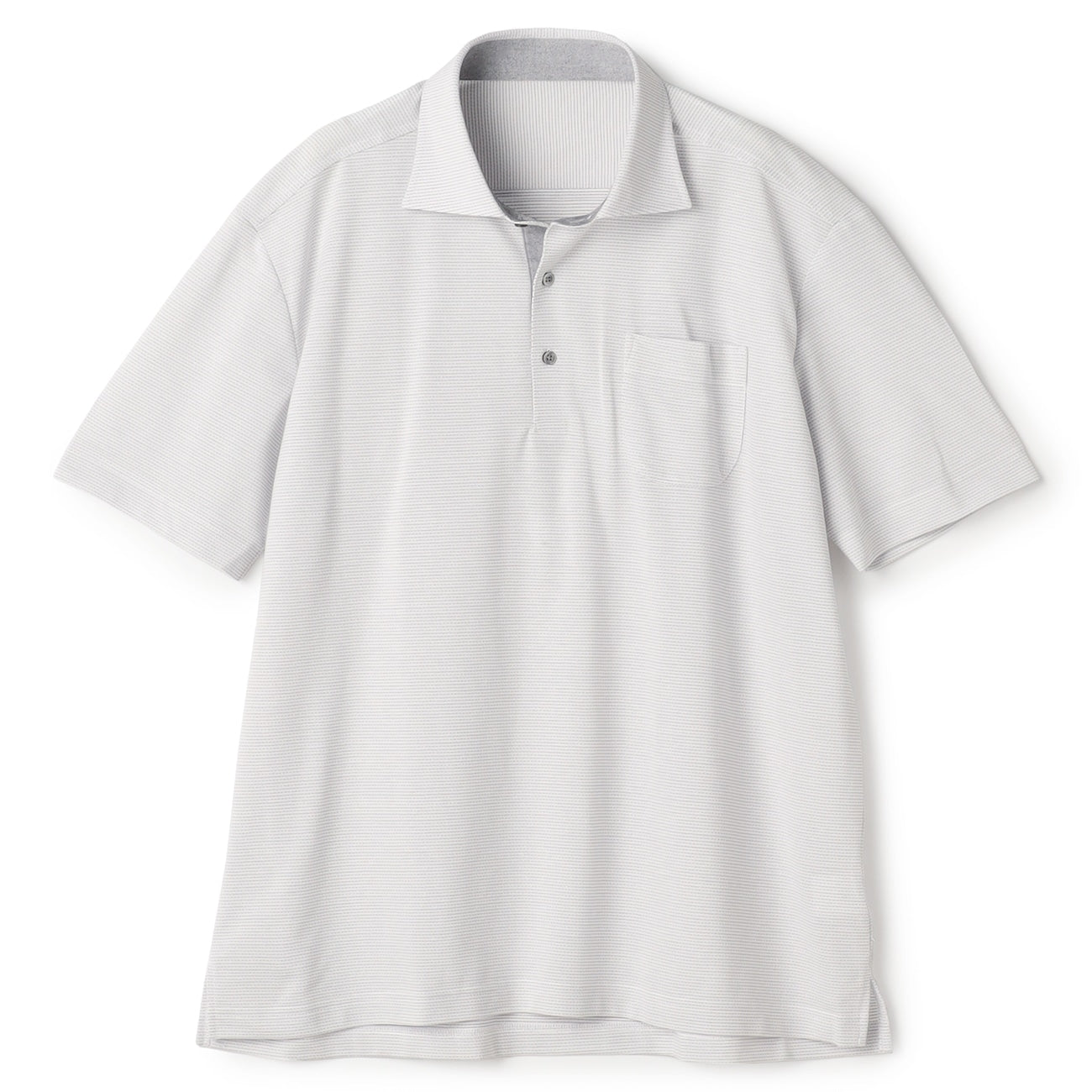 Biz PoloAircool 温莎领 Sashiko Polo 衫 - White_01