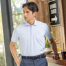Biz Polo Aircool Cutaway Houndstooth Polo Shirt - Blue_01