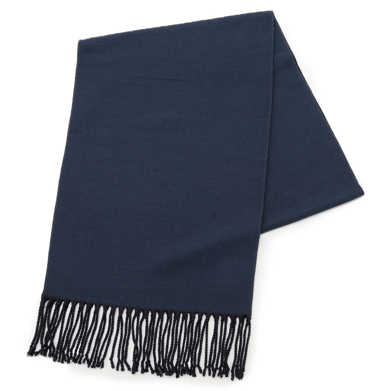 Washable Soft-touch Reversible Solid Color Scarf - Navy -05