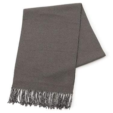 Washable Soft-touch Reversible Glen Plaid Scarf - Gray -02