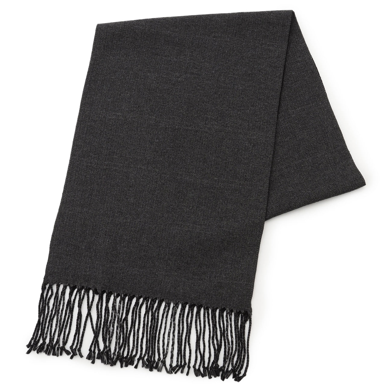 Washable Soft-touch Reversible Windowpane Scarf - Black -02