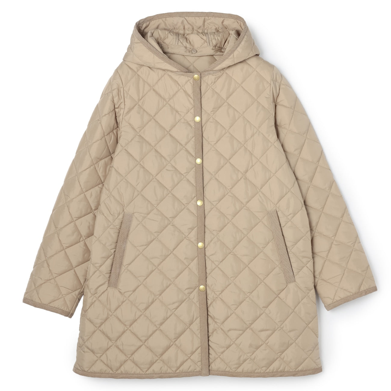 轻量款式保暖中长款绗缝大衣_06