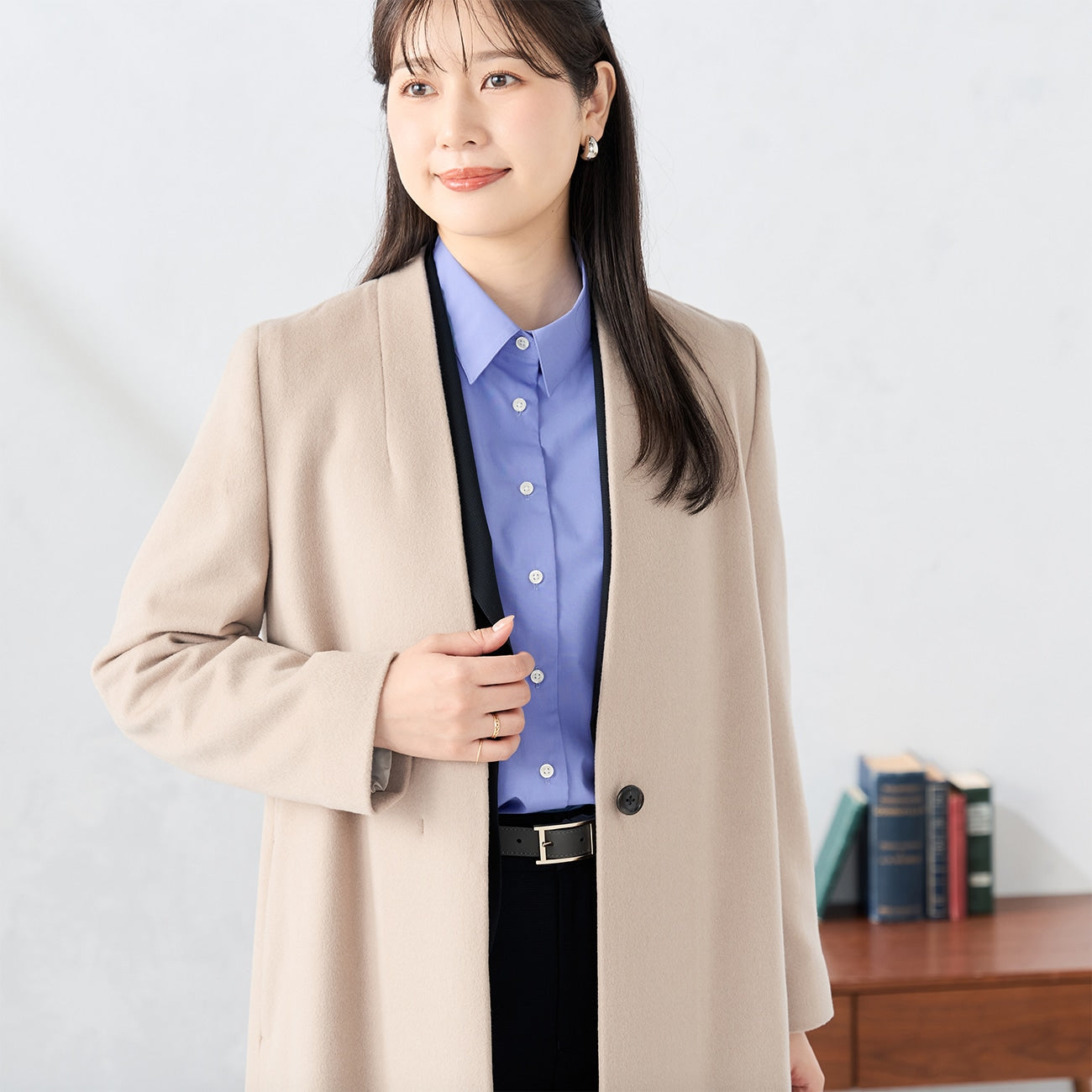 无领羊毛大衣_05