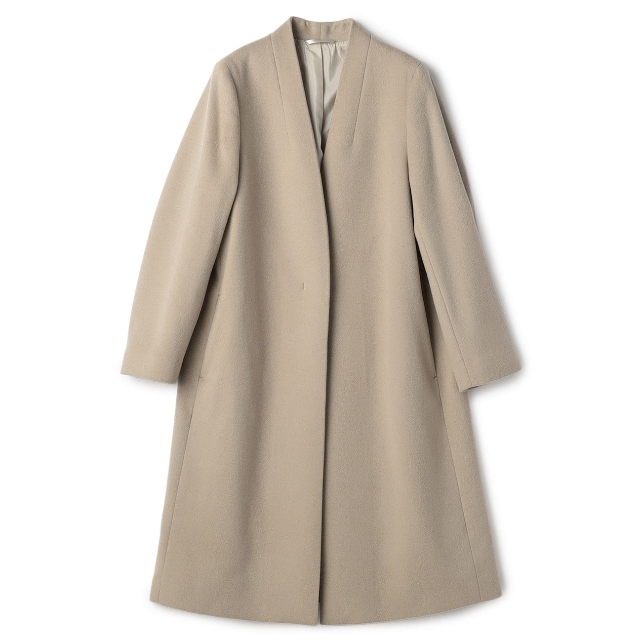 无领羊毛大衣_08