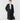 Bishu Japanese Fabric Wool Blend Collarless Coat - Black_01