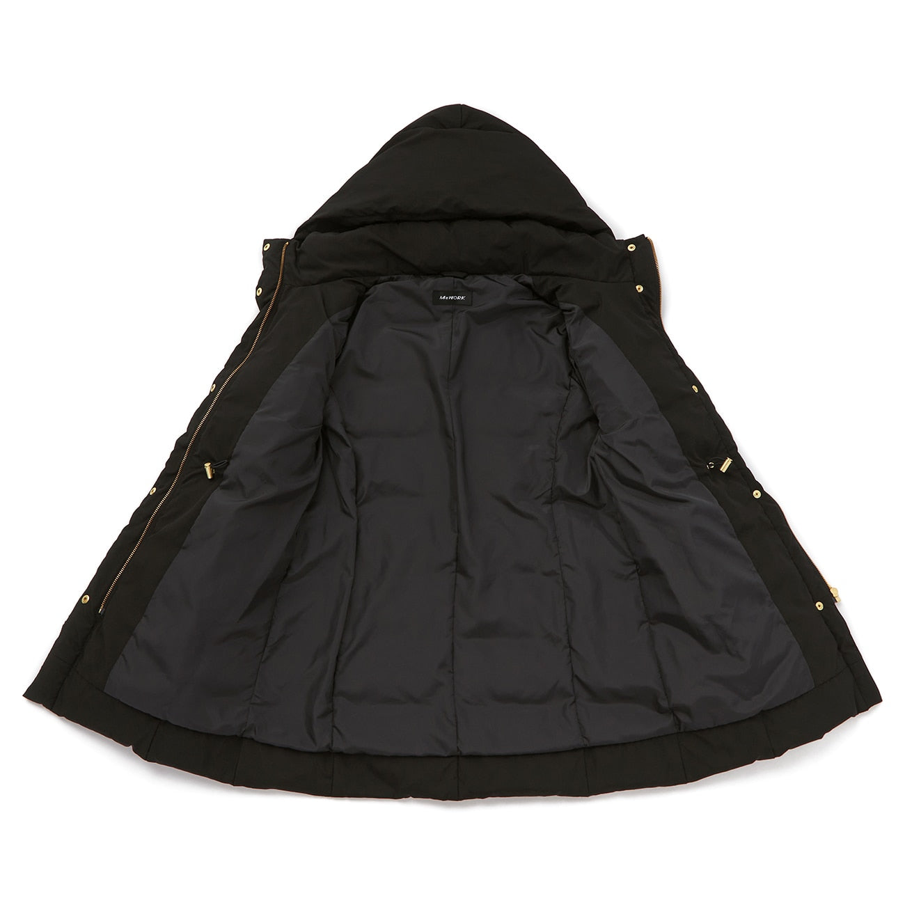 可拆式連帽羽絨外套 - 黑色_11