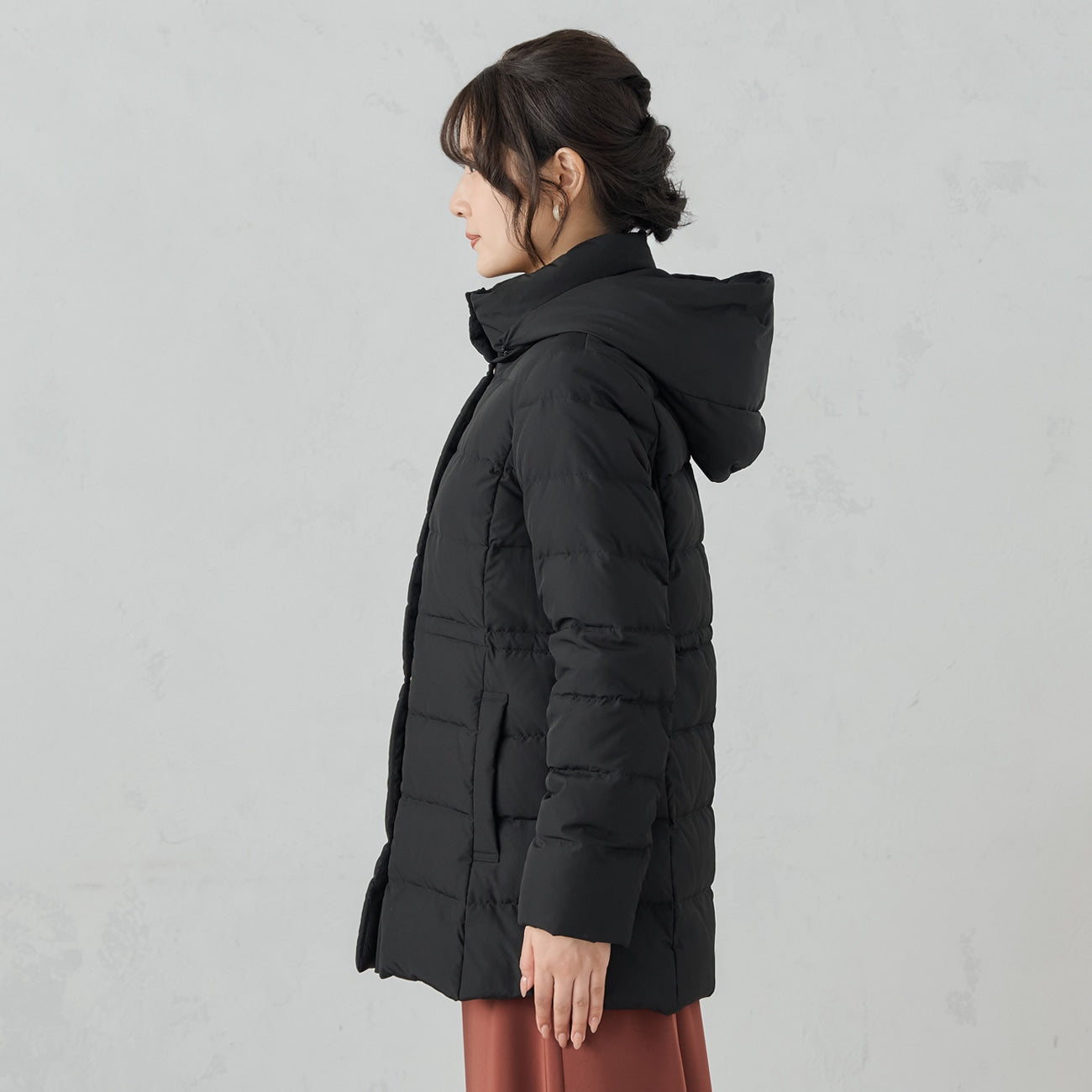 可拆式連帽羽絨外套 - 黑色_03