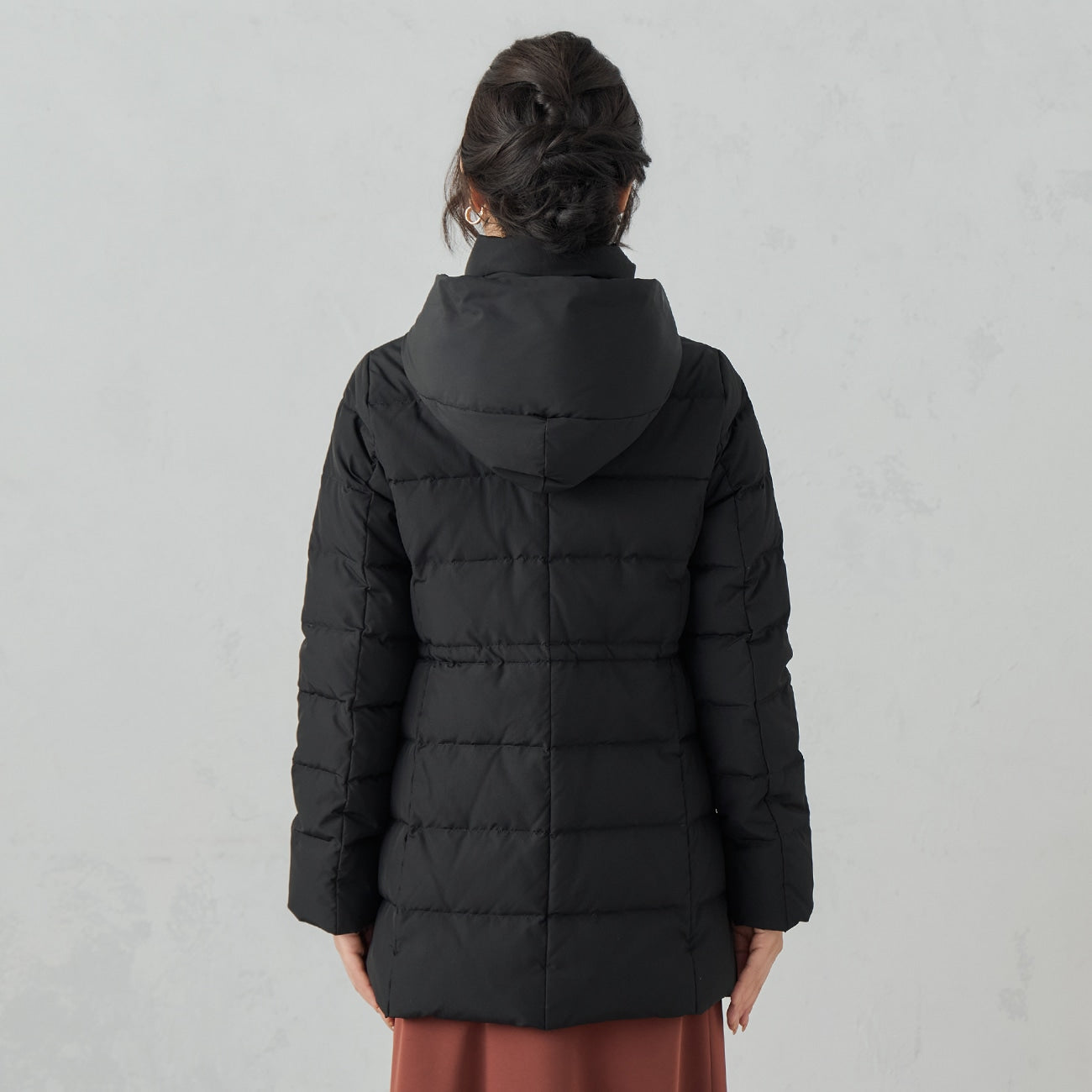 可拆式連帽羽絨外套 - 黑色_04