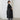 Japanese Fabric Long Coat with Belt - Black_03