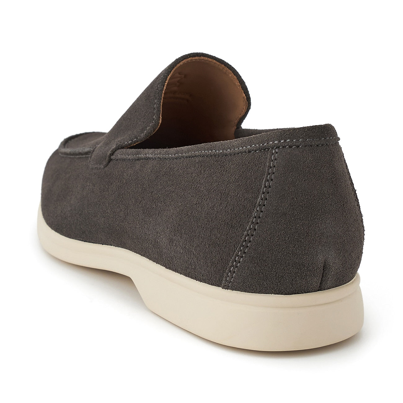 舒適麂皮 樂福鞋，附調節式鞋墊 -灰