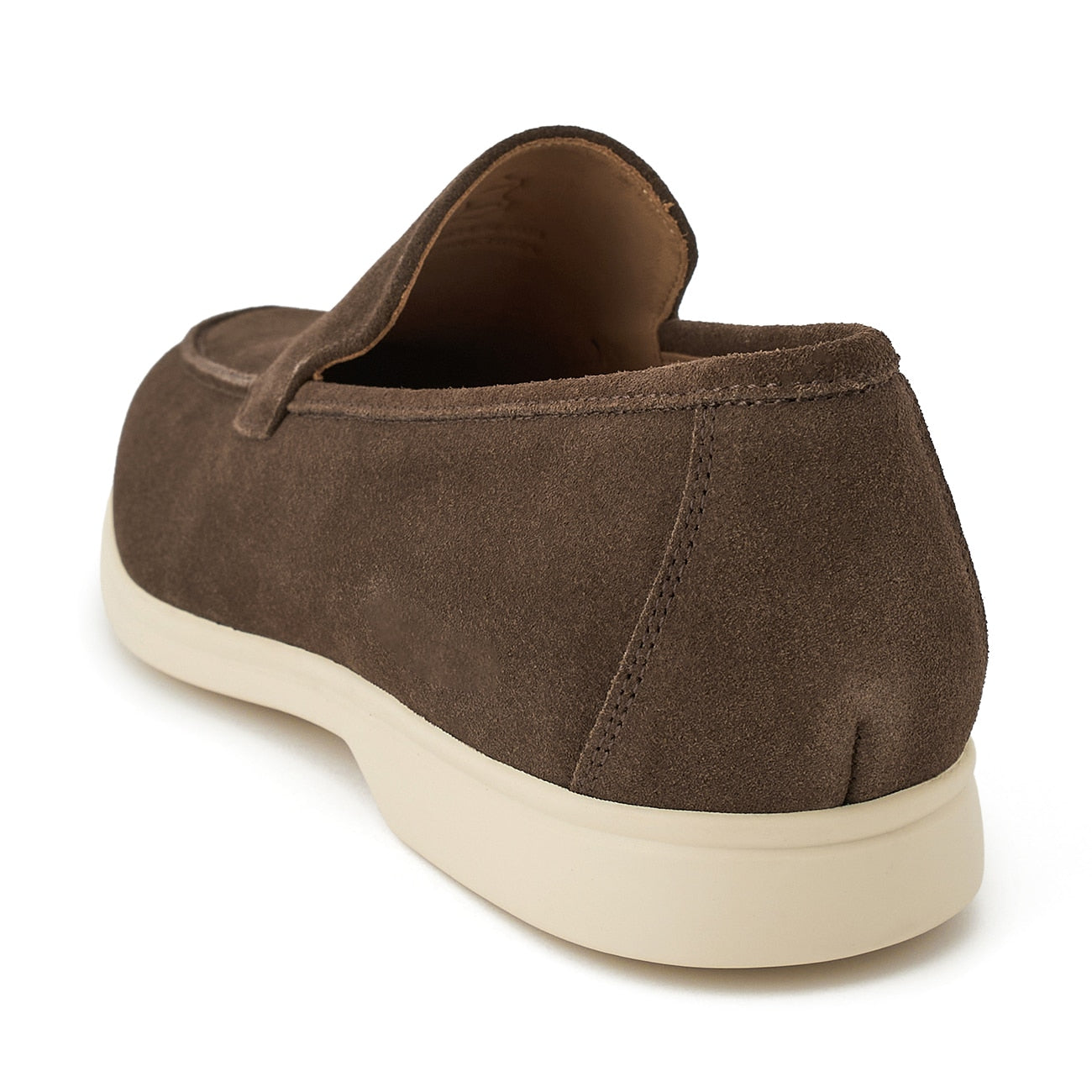 舒適麂皮 樂福鞋，附調節式鞋墊 - 深棕色_03