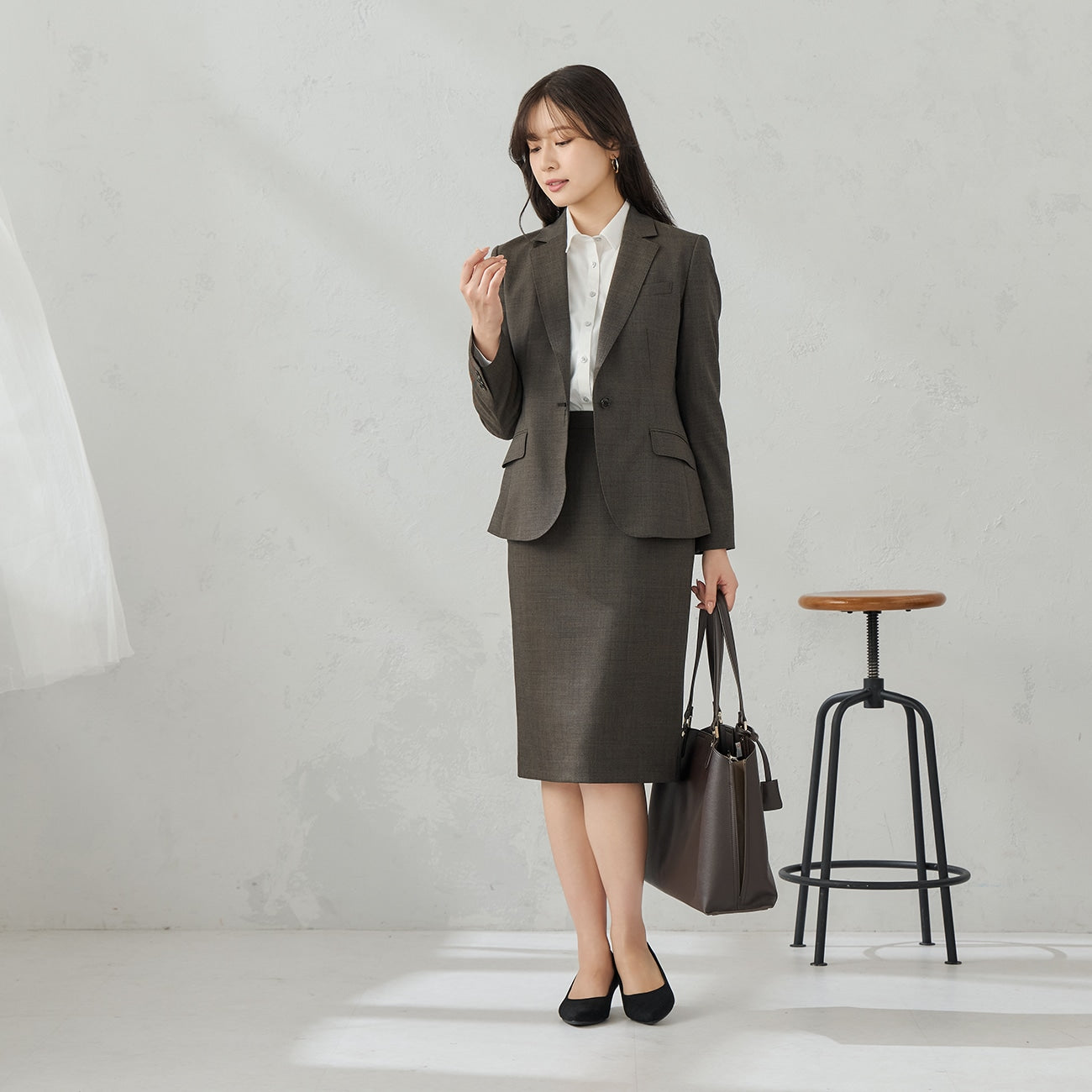 防紫外线多臂条纹衬衫 - 白色_03