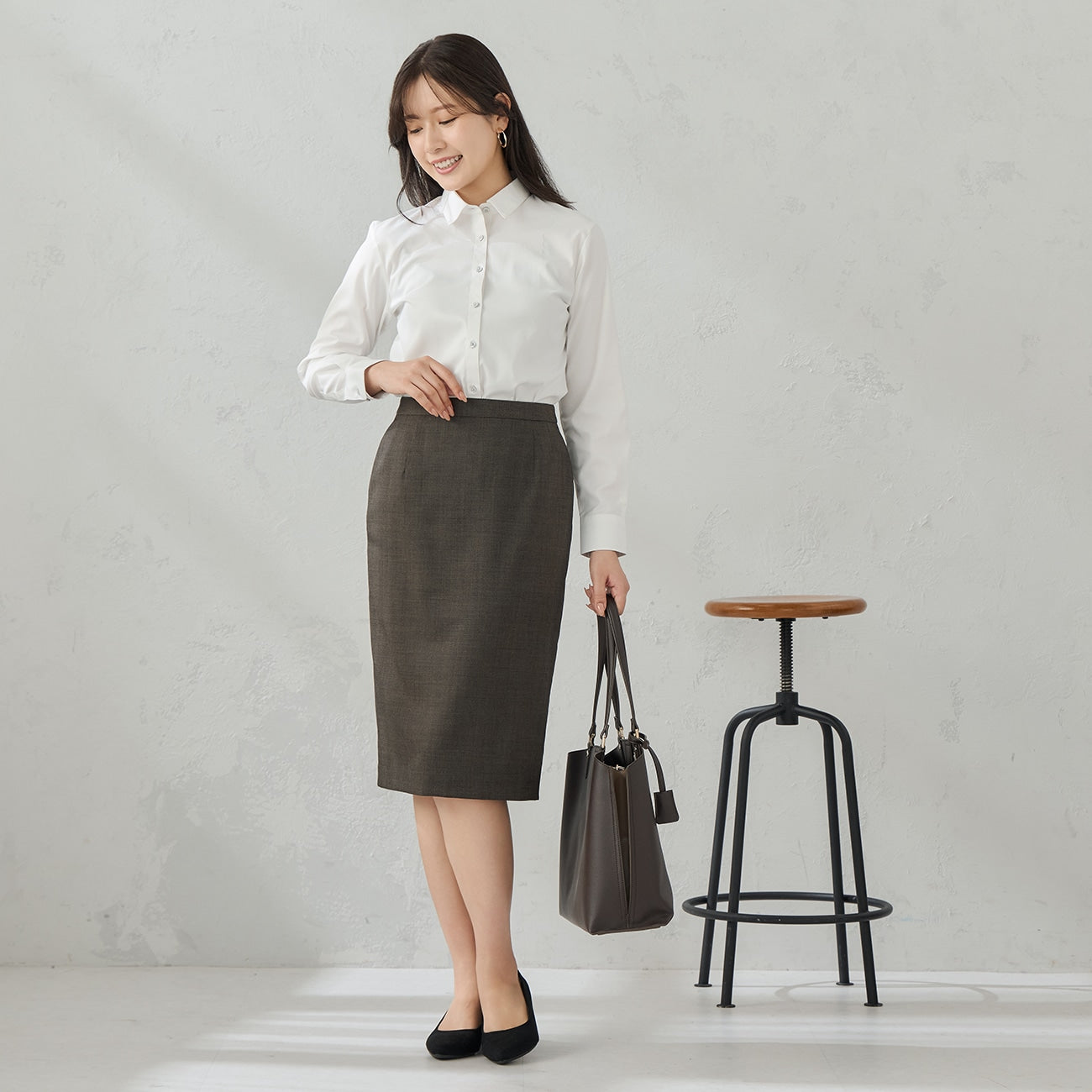 防紫外线多臂条纹衬衫 - 白色_02