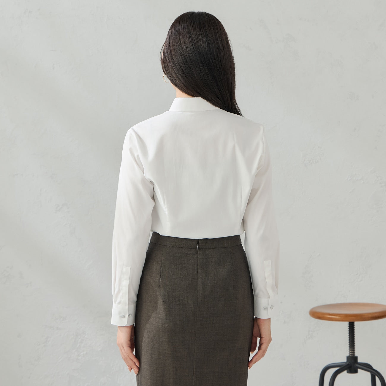 防紫外线多臂条纹衬衫 - 白色_06