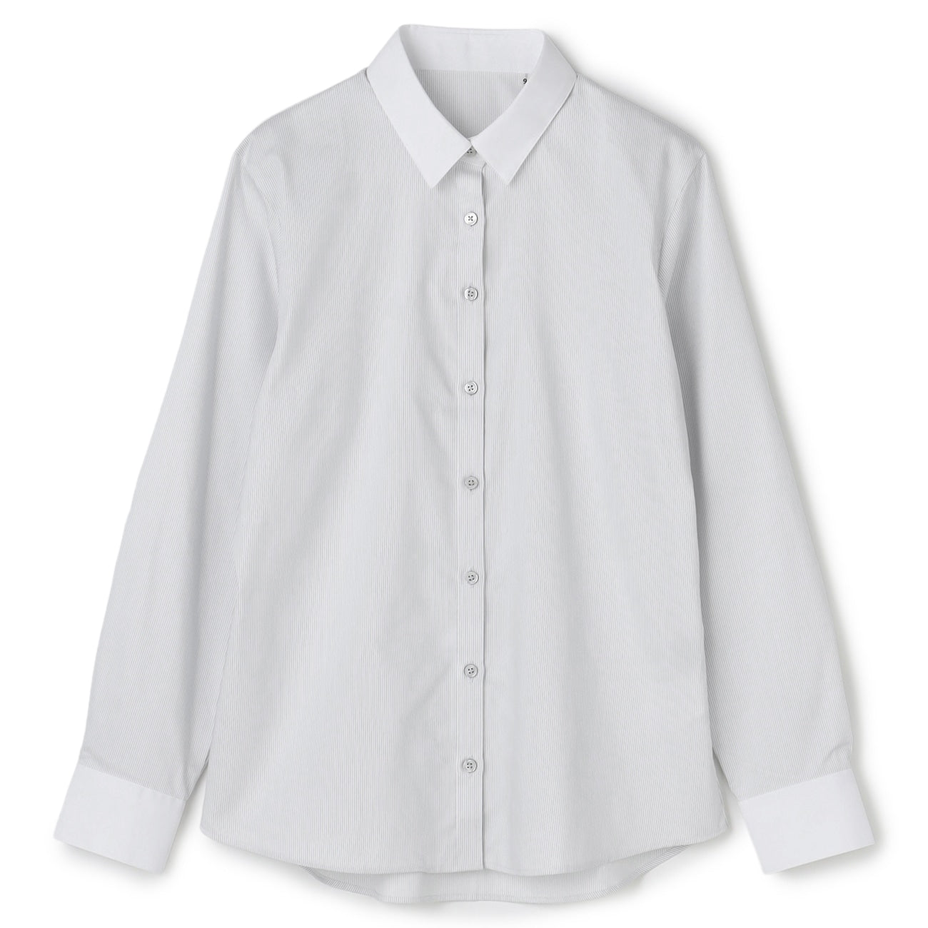 防紫外线对比领条纹衬衫 -灰