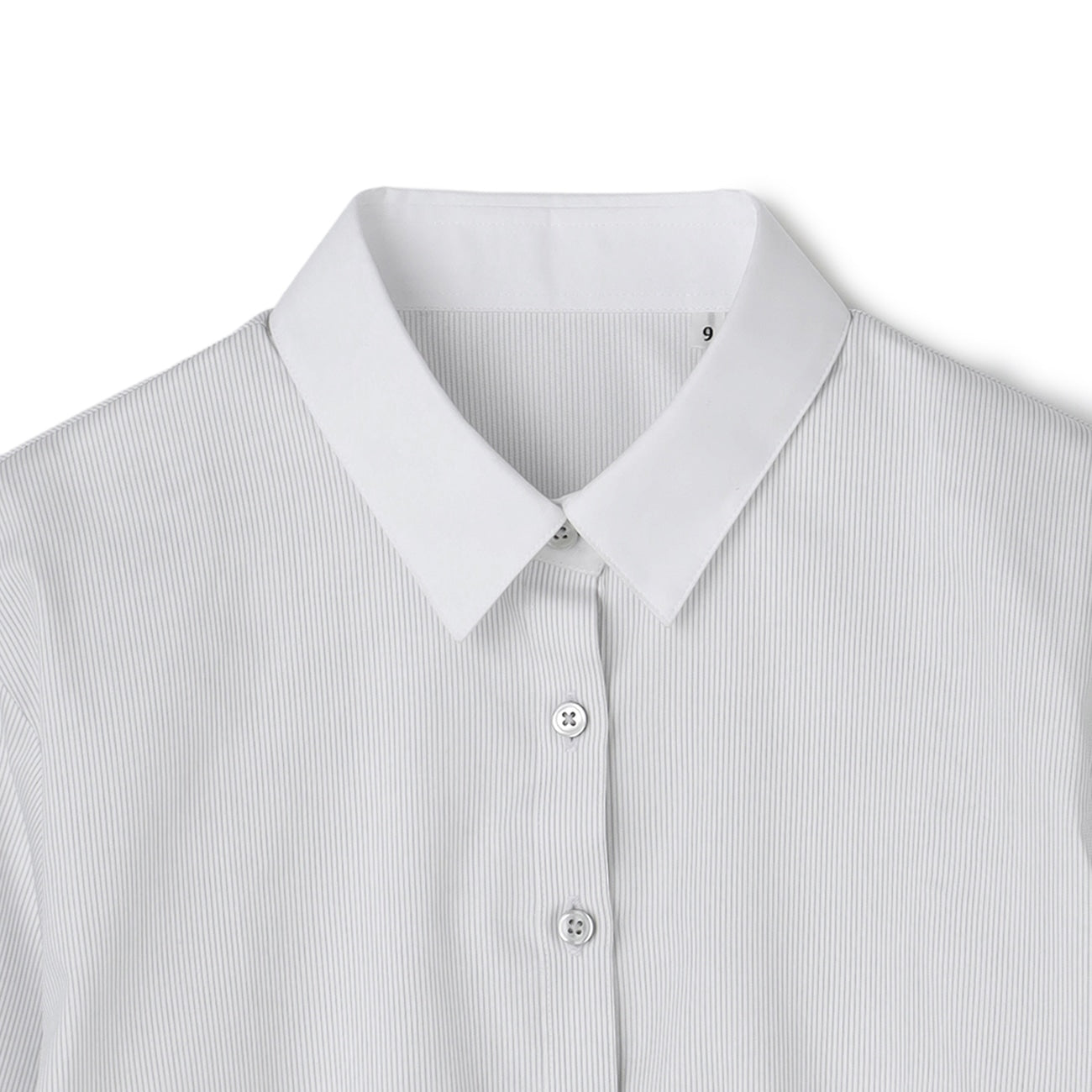 防紫外线对比领条纹衬衫 -灰