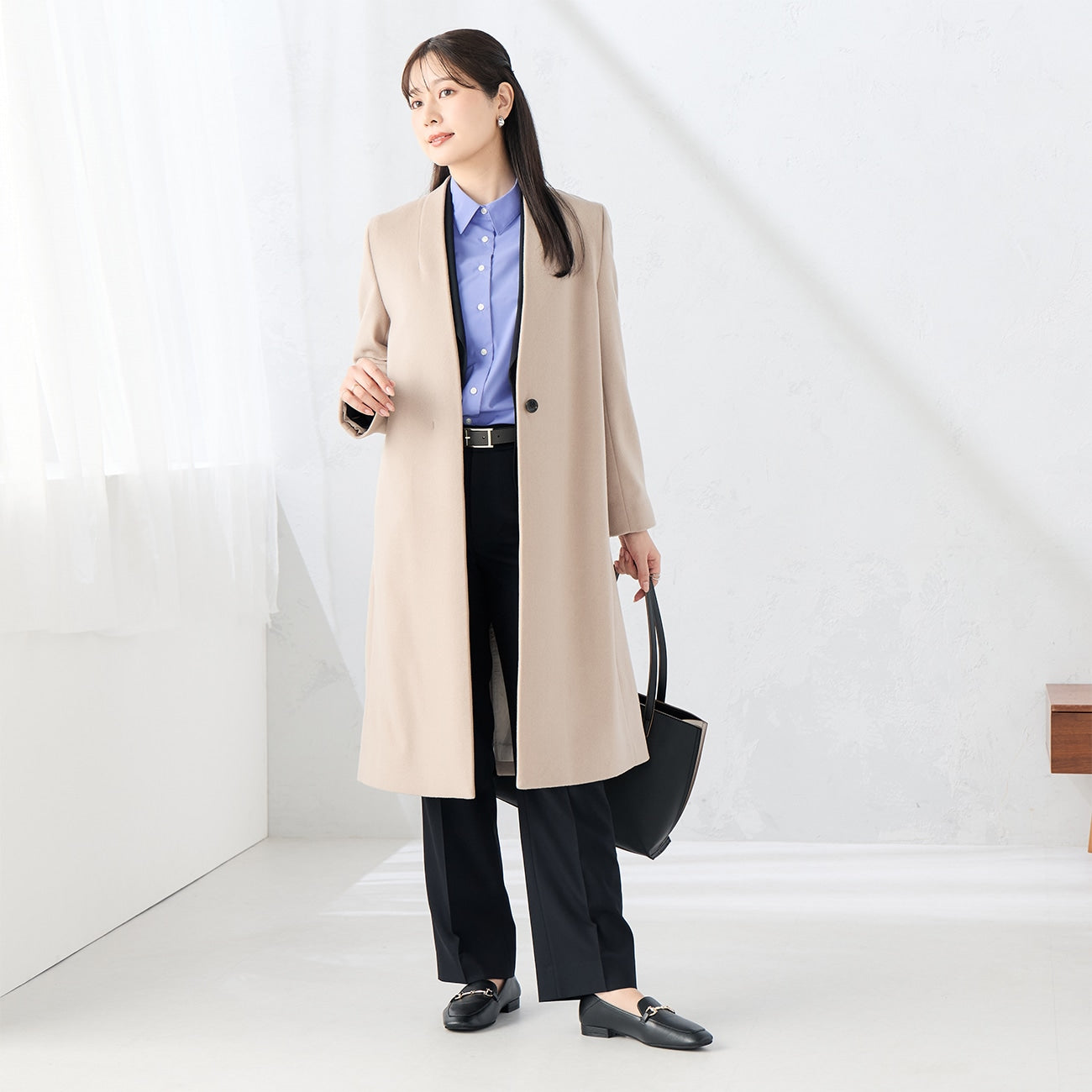 女式点数 领衬衫 - 蓝色_07