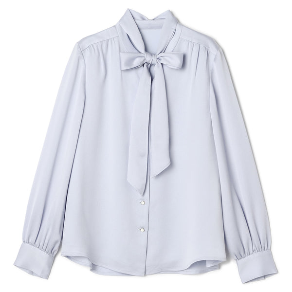 Wavy Print Tie Neck Blouse – Ashley Stewart
