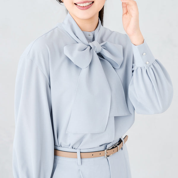 2-Way Bow Tie Blouse [A37_HB226OG1] | AOKI GLOBAL