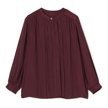 Split-fiber Tucked Blouse