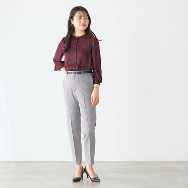 Split-fiber Tucked Blouse_02