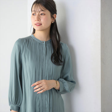 Split-fiber Tucked Blouse_13