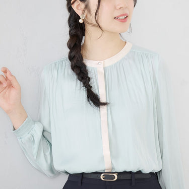 Split Fiber Gathered Blouse_01