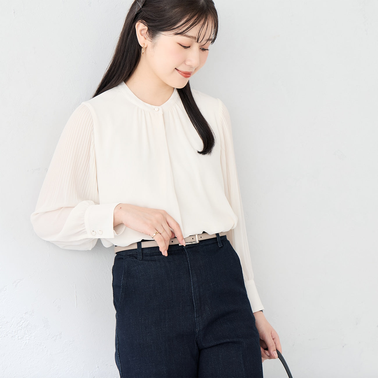 绉褶袖上衣_01