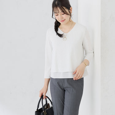 V-neck Layered Blouse_10