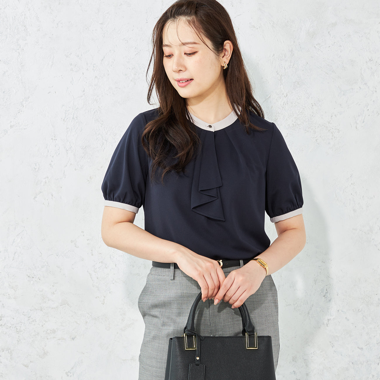 Short 荷叶边系带上衣_08