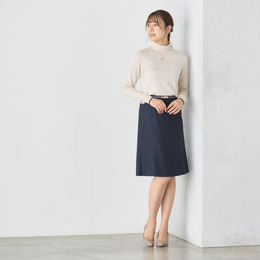 Contrast Color Turtleneck Knit_07