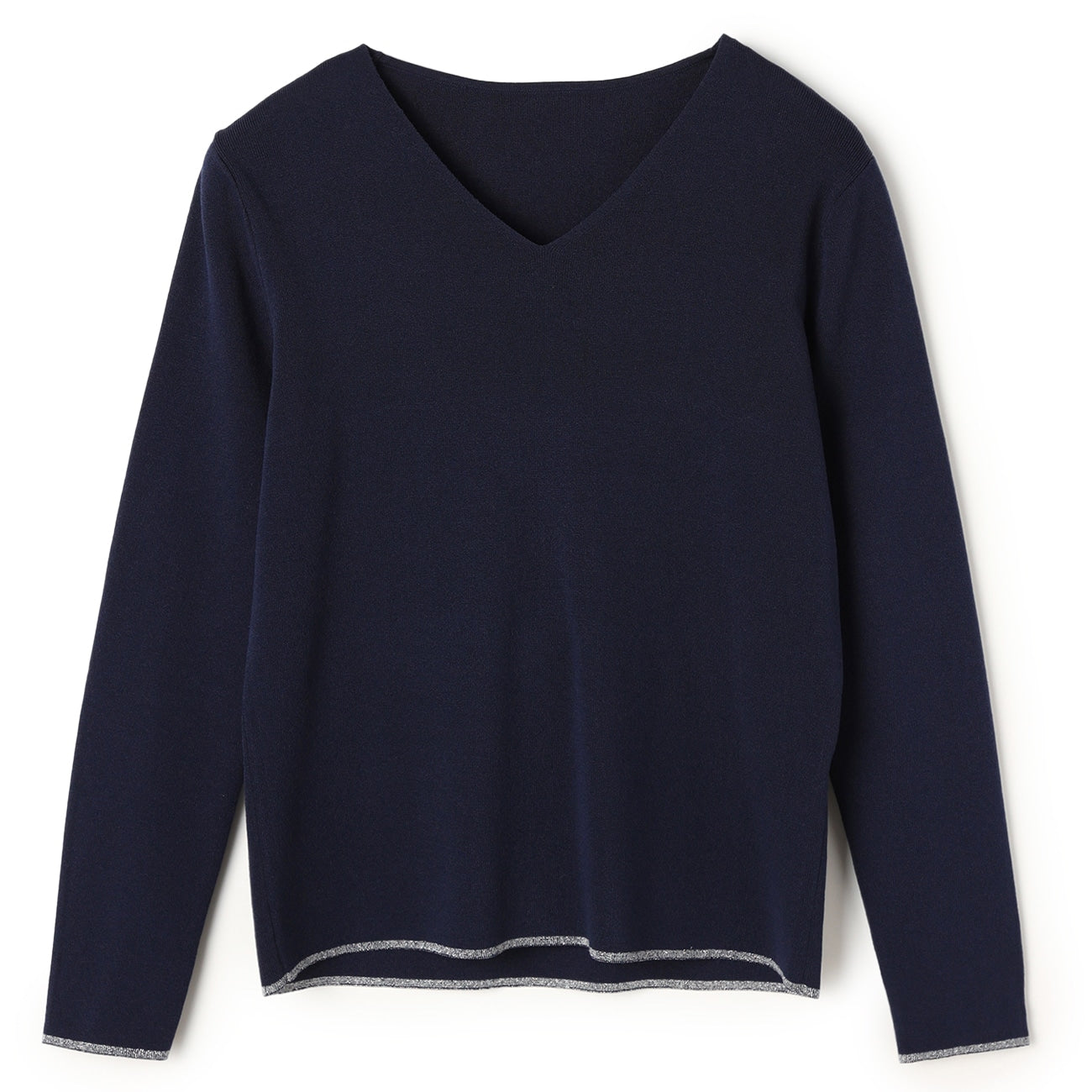 V-Neck Lame Knit Top_04