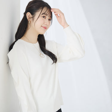 Ruffle-Sleeve Oversized Knit Pullover _07