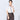 Contrast Band Collar Short Sleeve Blouse_19