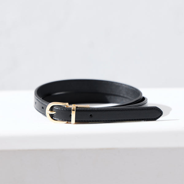 slim fit dress slacks Women Stretch Belts, Gold Leaf Belt, Custom Black Dress Belt with Vint –  One Curtain Road main image 0