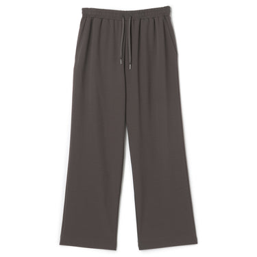 Brown Georgette Jersey Drawstring Pants_09